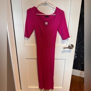 Gap Knit Bodycon Magenta Dress